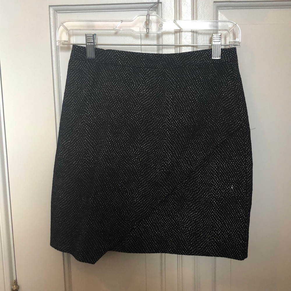 H&M black skirt with white detail.